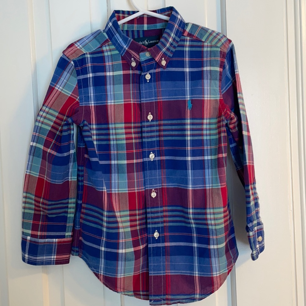 Boys Size 4 Ralph Lauren Button Down Shirt.